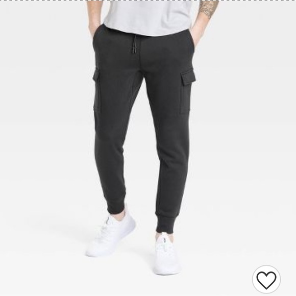 all in motion Pants Mens Cotton Fleece Cargo Jogger Pants All In